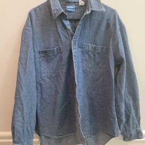 SKYDYED DENIM Mens Large 100% cotton vintage-style heavy denim shirt/jacket